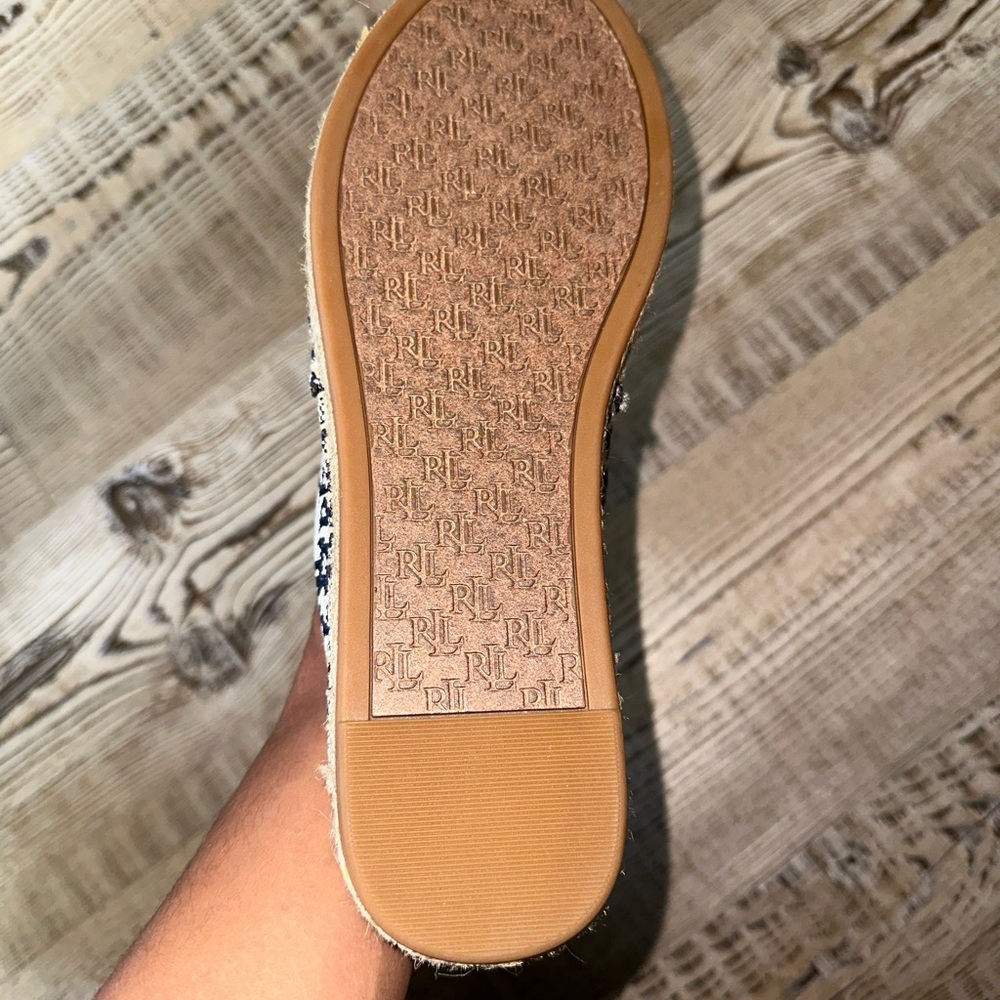 Ralph Lauren Women's Black and Tan Espadrilles
